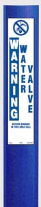 Rhino FiberCurve™ 66 in. Warning Water Valve Marker in Blue RFC66CBXGD5194 at Pollardwater