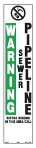 Repnet TracerPed™ 66 in. Standard Sewer Pipeline Decal on White Background RGD1316C at Pollardwater