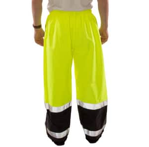 Tingley Icon LTE™ Size L Plastic Pants in Black, Fluorescent Yellow-Green and Silver TP27122LG at Pollardwater