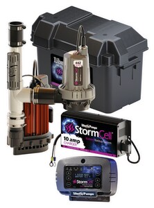 Liberty Pumps StormCell® 1/3 HP 115V Primary Pump (MS37) and Battery Backup Combo Sump Pump System with NightEye® Wireless Alarm LPCS3744210AEYE at Pollardwater
