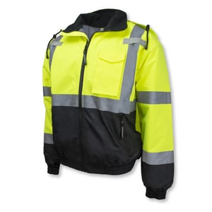 Armateck 3XL Size Bomber Jacket in Lime and Black ARM11QBL3X at Pollardwater