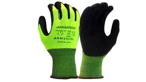 Armateck Large Nitrile and Nylon Hi-Viz Disposable Gloves (Pack of 12) ARM1415LPK at Pollardwater