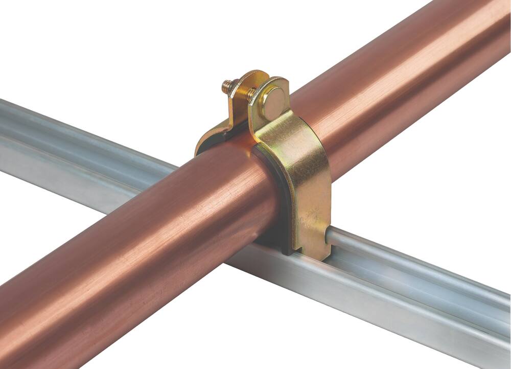 <strong>Figure 7816</strong><br />Yellow Zinc Cushioned Tubing Strut Clamp