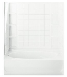 Sterling Ensemble 60 X 36 In Vikrell Left Hand Drain Tub And
