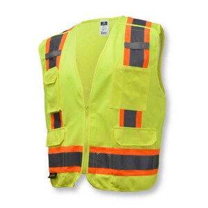 Radians Radwear™ XXL Size Polyester Safety Vest in Hi-Viz Green RSV46G2X at Pollardwater