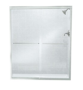 Sterling Finesse 72 X 57 In Frameless Shower Door In Silver