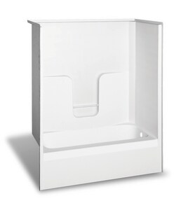  Aker  Plastics 60  x 33 in Above Floor Tub  and Shower  in 