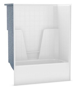  Aker  Plastics 60  x 34 in Tub  Shower  Unit in White 