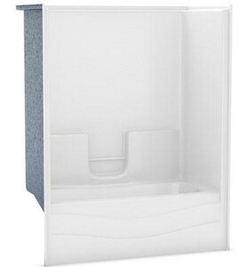 Aker Plastics 60 x 31 1 2 in Tub Shower Unit with Right Aker Plastics 60 x 31 1 2 in Tub Shower Unit with Right