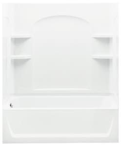 Sterling Ensembleâ¢ 60 x 32 in. Vikrell Left Hand Drain Tub and Shower in White - 71220110-0 