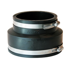 Fernco 1006 Series 6 in. Clamp Plastic Coupling with Stainless Steel Band F100666 at Pollardwater