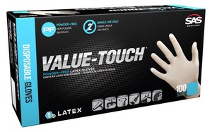 SAS Safety Value-Touch® M Powder-Free Latex Disposable Glove, Pack of 100 S659220 at Pollardwater