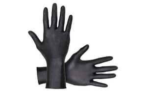 SAS Safety Raven® 8 mil Size XL Powder Free Rubber Disposable Glove in Black (Pack of 50) S66579 at Pollardwater