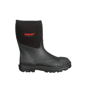 Tingley Badger Boots™ 12 in. Size 14 Mens Rubber Mid Calf Boots with Steel Plain Toe in Black T8712114 at Pollardwater