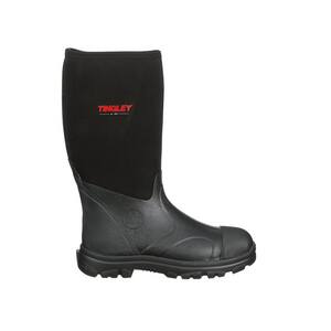 Tingley Badger Boots™ 15 in. Size 6 Mens/8 Womens Rubber Knee Boots with Steel Plain Toe in Black T8715106 at Pollardwater