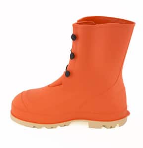Tingley HazProof® 11-1/2 in. Size 11 Mens/13 Womens Plastic and Rubber Boots with Steel Toe in Orange and Cream T8233011 at Pollardwater