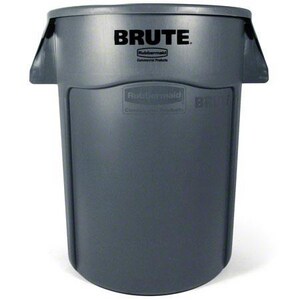 Rubbermaid Brute® 24 in. 44 Gallon Polyethylene Trash Can in Grey NFG264360GRAY at Pollardwater