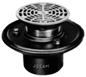 Josam 4 In No Hub Floor Drain With 5 In Strainer 1 2 In