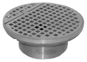 Wade 5 In Push On Cast Iron Satin Nickel Bronze Floor Drain