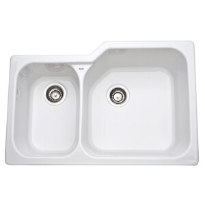 Rohl Allia 33 X 22 In Fireclay Double Bowl Undermount