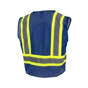 Radians Size XL Polyester Mesh Reusable Economy Safety Vest in Blue RSV221ZBLMXL at Pollardwater