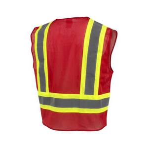 Radians Size 2X Polyester Mesh Reusable Economy Safety Vest in Red RSV221ZRM2X at Pollardwater