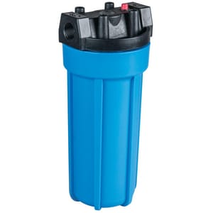 Watts PWHP Series 3/4 in. Inlet/Outlet 2-1/2  in. X 10  in. Commercial Filter Housing Blue WPWHP10COM34BPR at Pollardwater
