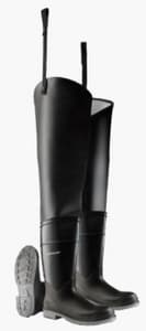 Dunlop Hip Waders Lightweight PVC Steel Toe & Midsole Black Size 10 O8605610 at Pollardwater