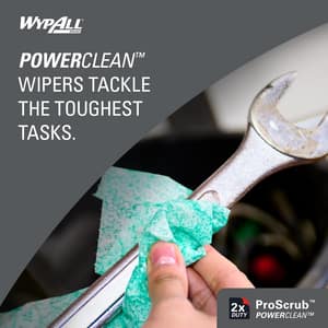 WypAll® Waterless Industrial Cleaning Wipes 9-1/2 x 12 in. (Canister of 75 Wipes) K91371 at Pollardwater