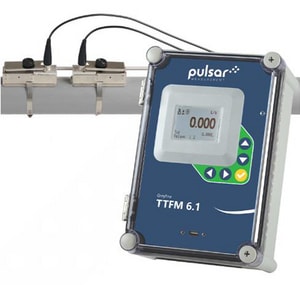 Pulsar Instruments TTFM 6.1 AC Transit Time Flow Meter with Clamp-On Ultrasonic Transducer GTTFM61A1A1B1A2A at Pollardwater