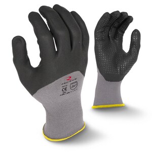 M Size 0.75 in Foam Dipped Dotted Nitrile Gloves (Pack of 12) RRWG12M at Pollardwater