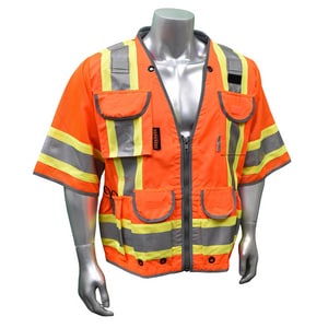 Radians Radwear™ XXL Size 300D and Polyester Safety Vest in Orange RSV553ZOD2X at Pollardwater