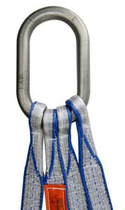 Lift-All® Nylon Web Bridal Quad Sling with 8 ft. x 2 in. Tuff-Edge Legs LQOSEE2802TX8 at Pollardwater