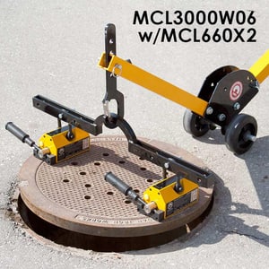 Industrial Magnetics 10 in. Aluminum Manhole Cover Dolly IMCL3000W10 at Pollardwater