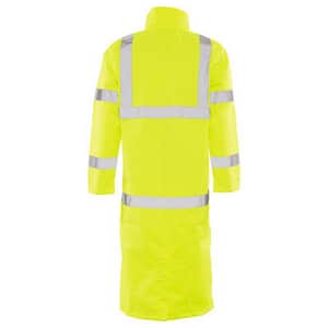 ERB Safety S163 Size XXXXL Reusable Plastic Rain Coat in Hi-Viz Lime E62033 at Pollardwater