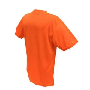 Radians Radwear® XXXXL Size Polyester Birdseye Mesh Moisture Wicking T-shirt in Hi-Viz Orange RST11NPOS4X at Pollardwater