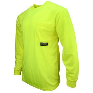 Radians Radwear® Size XXL Long Sleeve T-Shirt in Hi-Viz Green RST21NPGS2X at Pollardwater