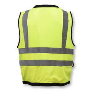 Radians Radwear® XXXXL Size Polyester Grommet Safety Vest with Zipper Closure in Hi-Viz Green RSV59Z2ZGD4X at Pollardwater