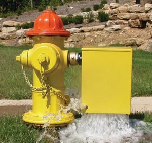 Kupferle, John C Foundry Eclipse™ FNST 2-1/2 in. Automatic Flushing Device and Hydrant Flusher in Yellow K9700AYEL at Pollardwater