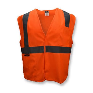 Radians Radwear® Size L Safety Vest in Hi-Viz Orange RSV2OSL at Pollardwater