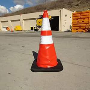 VizCon Enviro-Cone® 28 in. Lime Cone with Reflective Collar with 10 lb. Black Base V16028LHIWB10 at Pollardwater