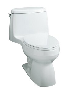 Kohler Santa Rosa™ 1.6 gpf Elongated Toilet with Seat in White with ...