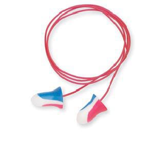 Howard Leight Corded Foam and Plastic Disposable Ear Plugs in Red with White with Blue HMAX30USA at Pollardwater