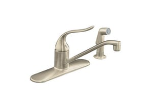 Kohler Coralais 3 Hole Kitchen Faucet With Single Loop Handle