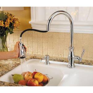 Pfister Hanover Single Handle Pull Down Kitchen Faucet With Soap
