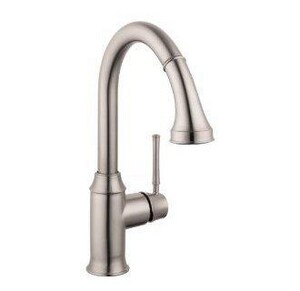 Hansgrohe Talis S 1 Hole Pull Down High Arc Kitchen Faucet In