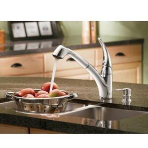 Moen Extensa Single Handle Kitchen Faucet In Classic Stainless