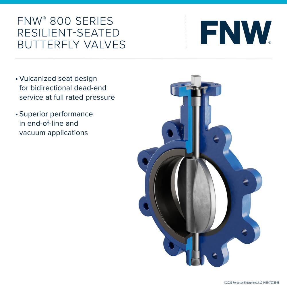 <strong>800 Series</strong><br />LF Ductile Iron Viton® Lever Handle Lug Butterfly Valve