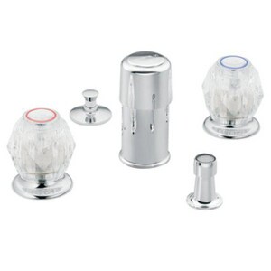 Moen Chateau Double Knob Handle Bidet Faucet In Polished Chrome