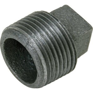 5 in. Threaded 125# Black Malleable Iron Cored Plug IBCPS at Pollardwater
